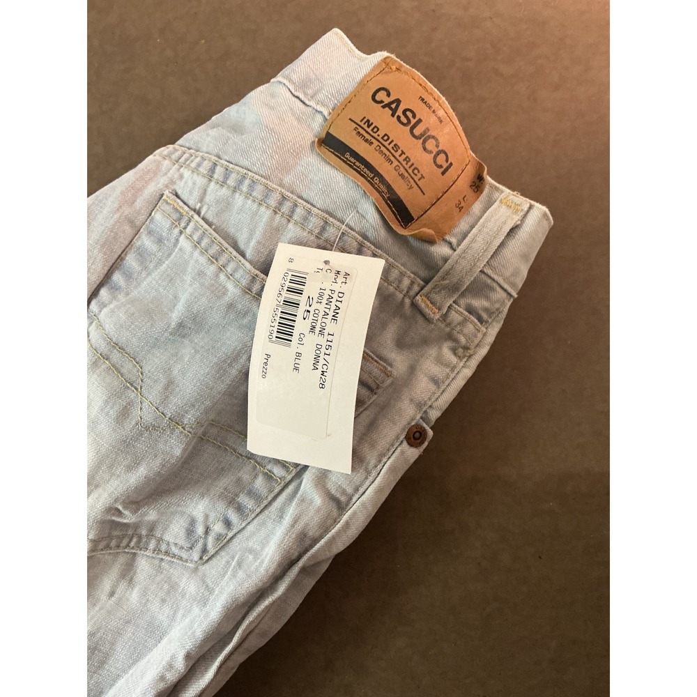 Casucci Women Light Wash Denim Jeans Straight Leg Blue DIANE 1161/CW28 Size 26 - Picture 4 of 7